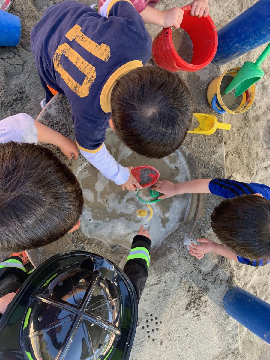 Kids playing in Sandbox